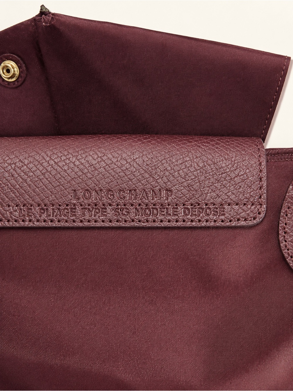 NWOT Longchamp Le Pliage Club S Plum Burgundy Top Handle Bag - Picture 7 of 14